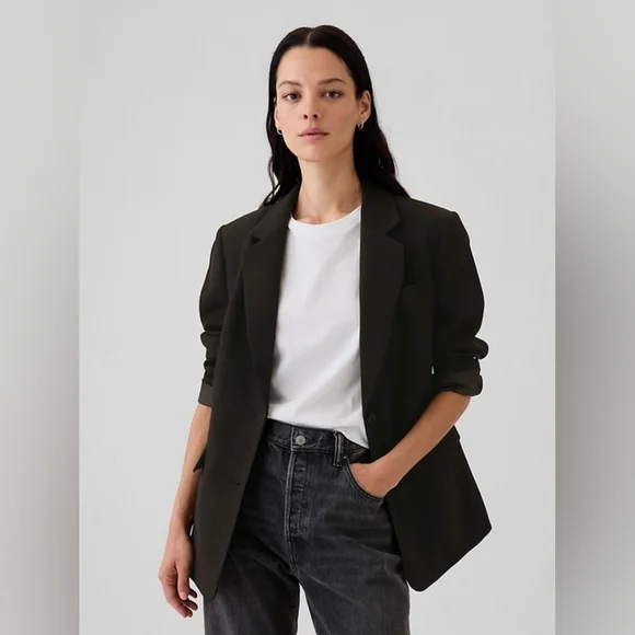 GAP Women's Charcoal Blazer - Picture 3 of 7